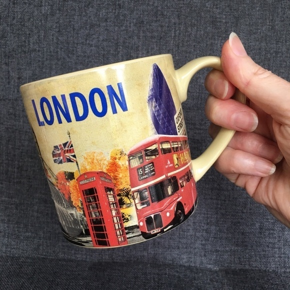 Other - LONDON Travel Sights Coffee, Tea Mug, Yellow, Blue, 15 oz